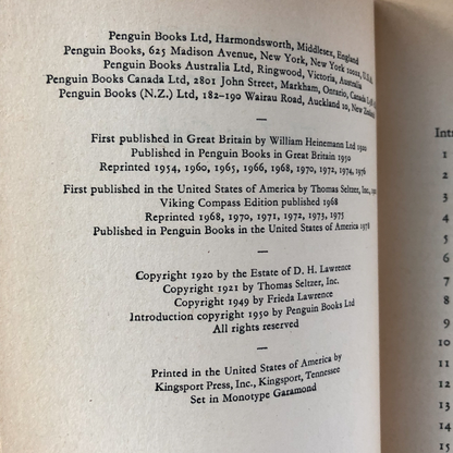 The Lost Girl by D.H. Lawrence [1978 PAPERBACK] - Bookshop Apocalypse