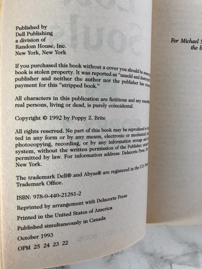 Lost Souls by Poppy Z. Brite [1993 PAPERBACK] - Bookshop Apocalypse