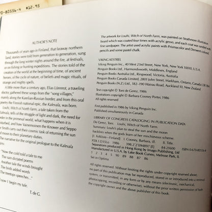 Louhi: Witch of North Farm by Toni de Gerez & Barbara Cooney [FIRST EDITION / 1986] - Bookshop Apocalypse