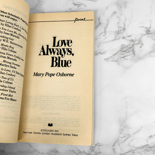Love Always, Blue by Mary Pope Osborne [FIRST EDITION PAPERBACK] 1983 • Point