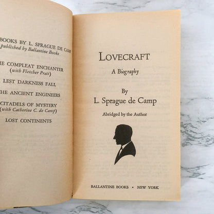 H.P. Lovecraft: A Biography by L. Sprague de Camp [FIRST PAPERBACK PRINTING / 1976]
