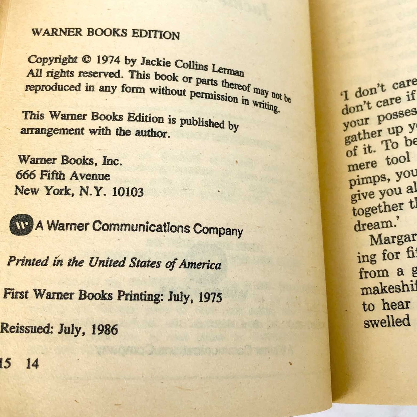 The Love Killers by Jackie Collins [1986 PAPERBACK]