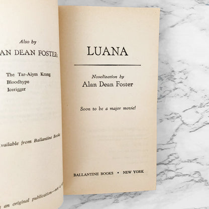 Luana by Alan Dean Foster [1974 MOVIE TIE-IN PAPERBACK]