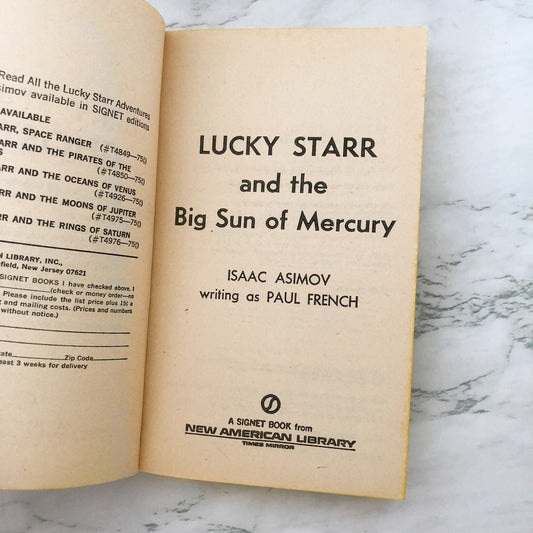 Lucky Starr and the Big Sun of Mercury by Isaac Asimov [1972 PAPERBACK]