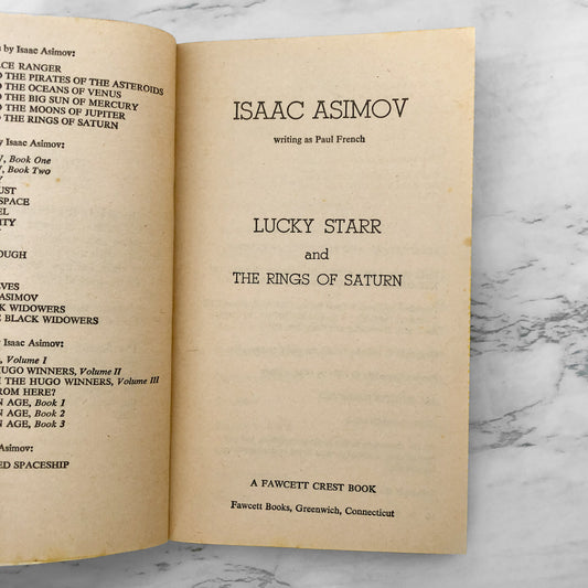 Lucky Starr and the Rings of Saturn by Isaac Asimov [1978 PAPERBACK]