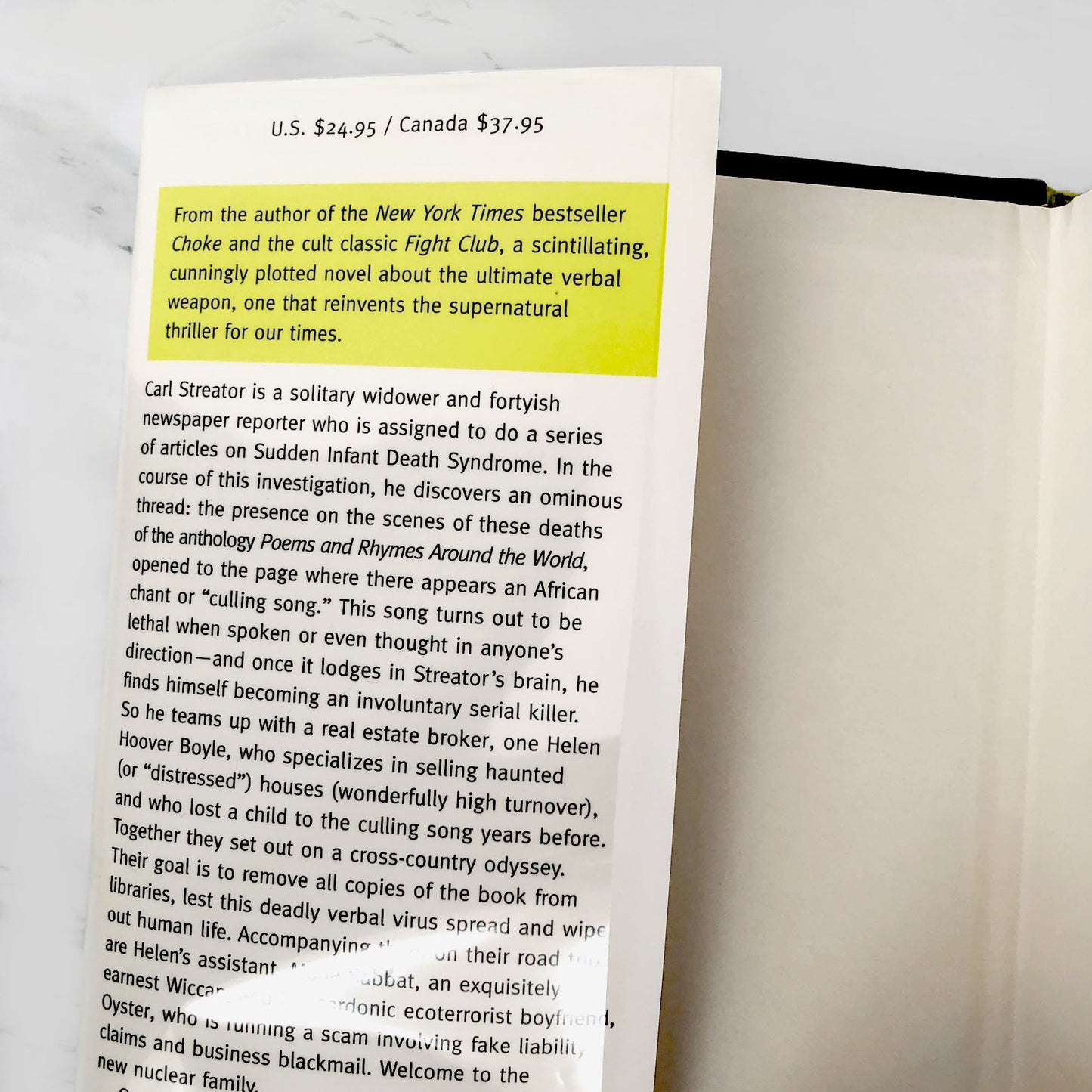 Lullaby by Chuck Palahniuk [FIRST EDITION] 2002