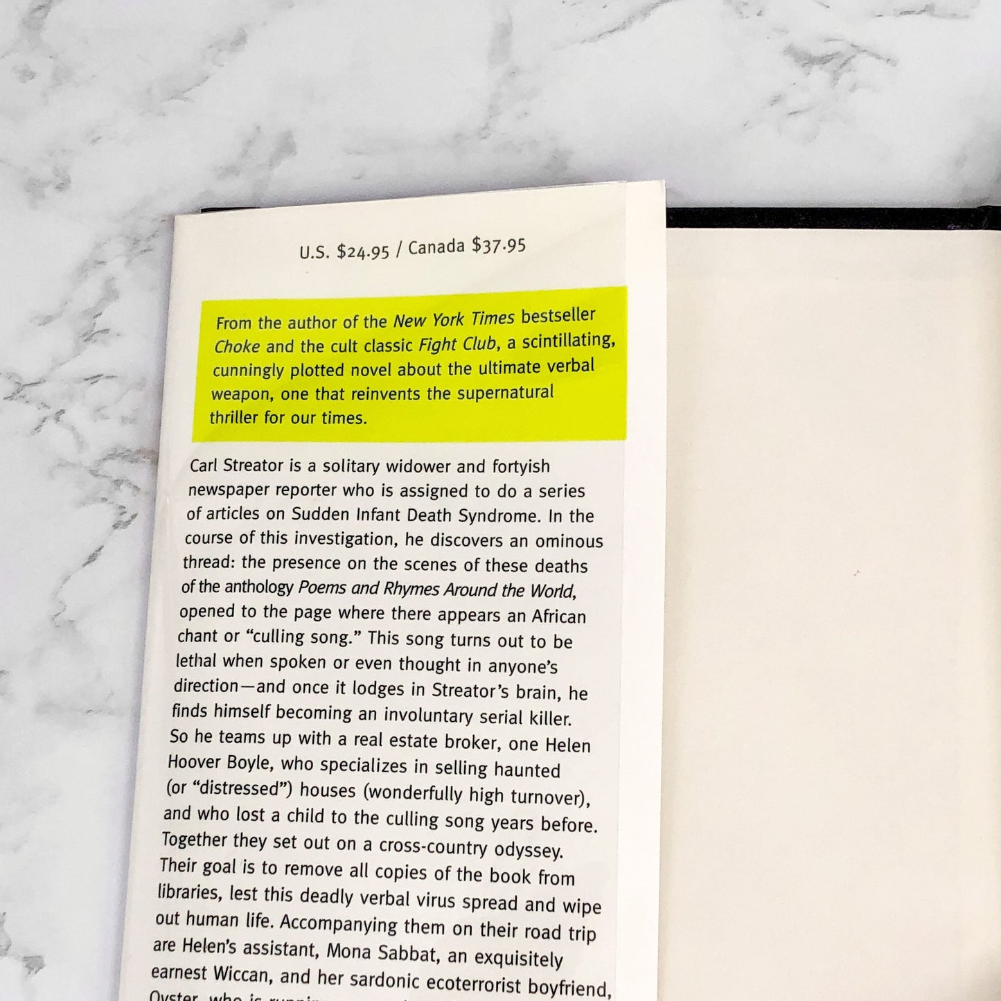 Lullaby by Chuck Palahniuk [FIRST EDITION] 2002