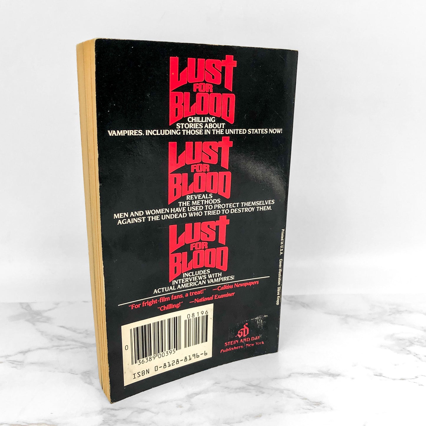 Lust For Blood by Olga Hoyt [FIRST PAPERBACK PRINTING] 1986