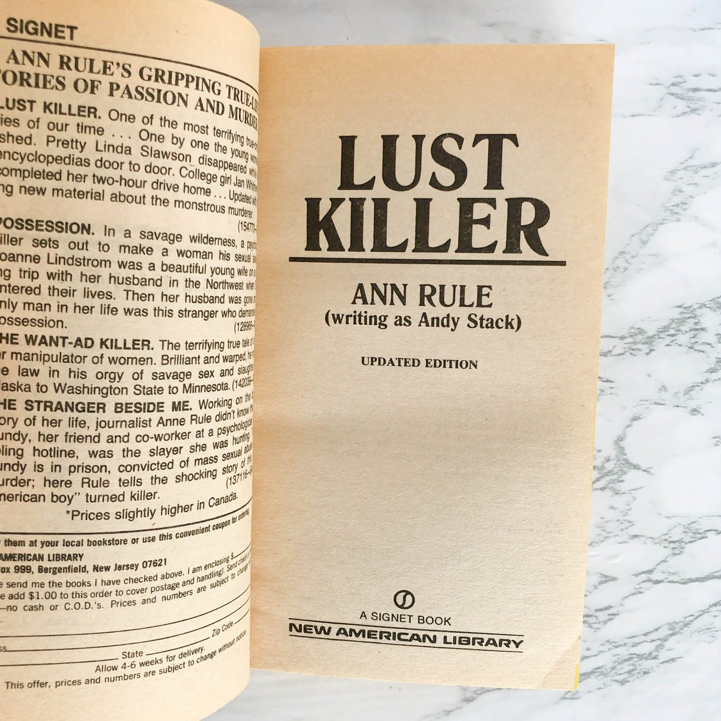 Lust Killer by Ann Rule [UPDATED PAPERBACK] 1988 • Signet True Crime