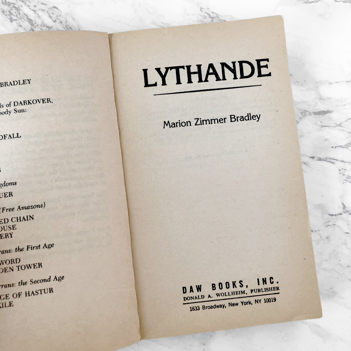 Lythande by Marion Zimmer Bradley [1986 PAPERBACK]