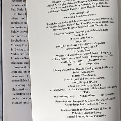 M Train by Patti Smith [FIRST EDITION / 2015] - Bookshop Apocalypse