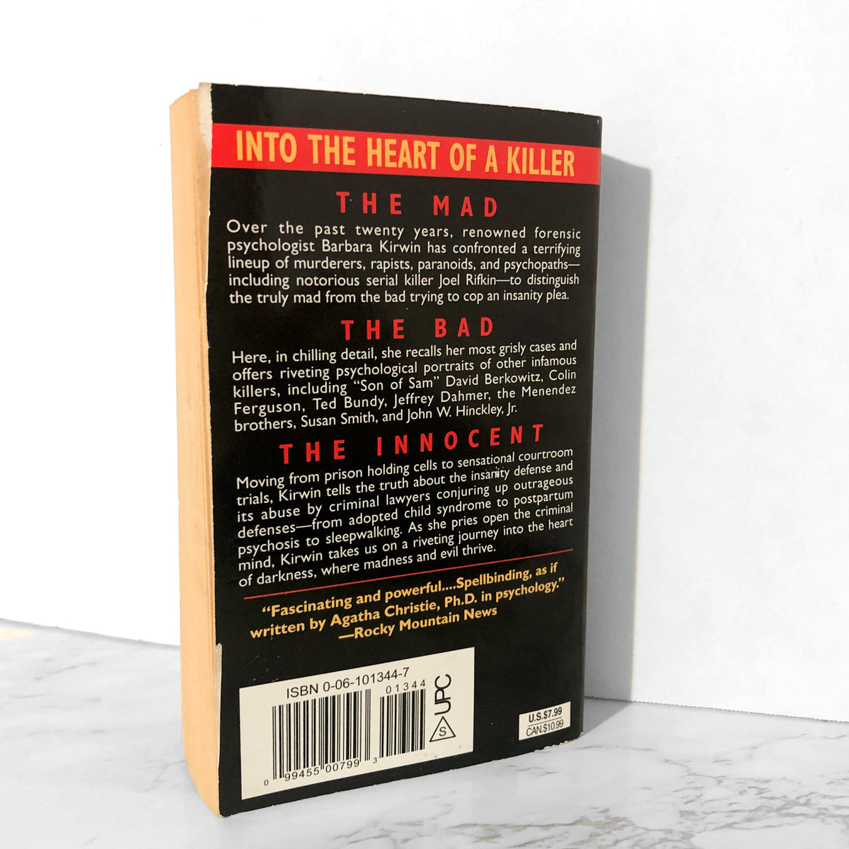 The Mad, the Bad & the Innocent: Tales of a Forensic Psychologist by Barbara R. Kirwin - Bookshop Apocalypse