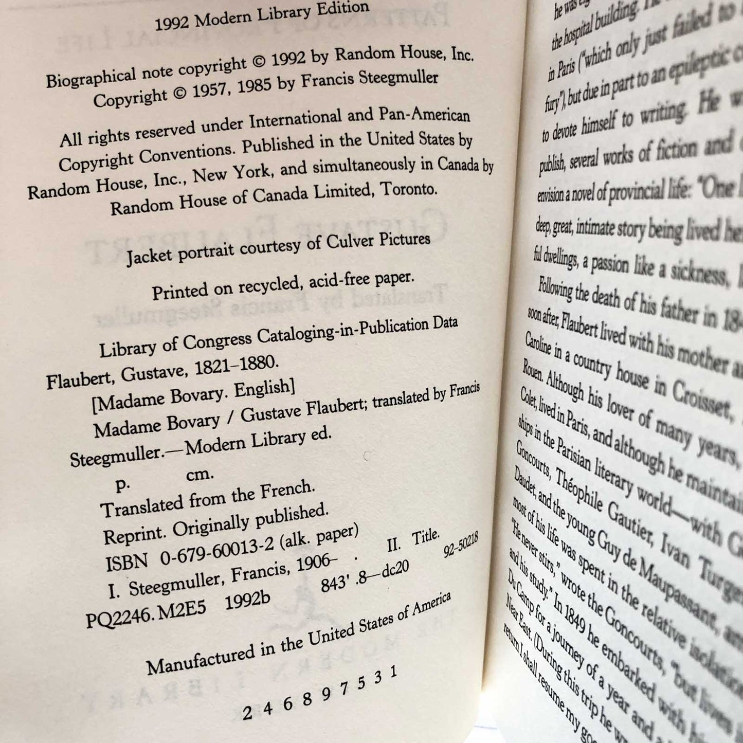 Madame Bovary by Gustave Flaubert [THE MODERN LIBRARY / 1992]