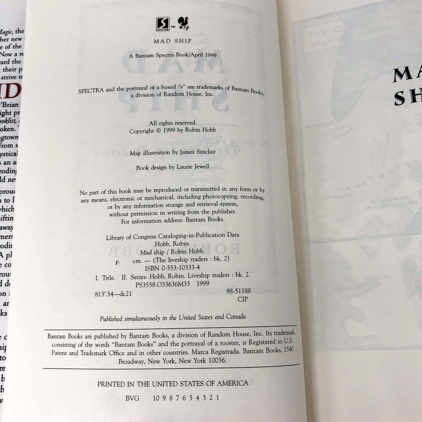 The Mad Ship by Robin Hobb [FIRST EDITION • FIRST PRINTING] 1999