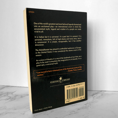 The Mahabharata: A Play by Jean-Claude Carrière [1987 PAPERBACK] - Bookshop Apocalypse