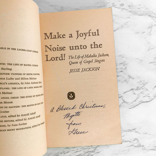 Make a Joyful Noise Unto the Lord! The Life of Mahalia Jackson, Queen of Gospel by Rev. Jesse Jackson [1975 PAPERBACK]