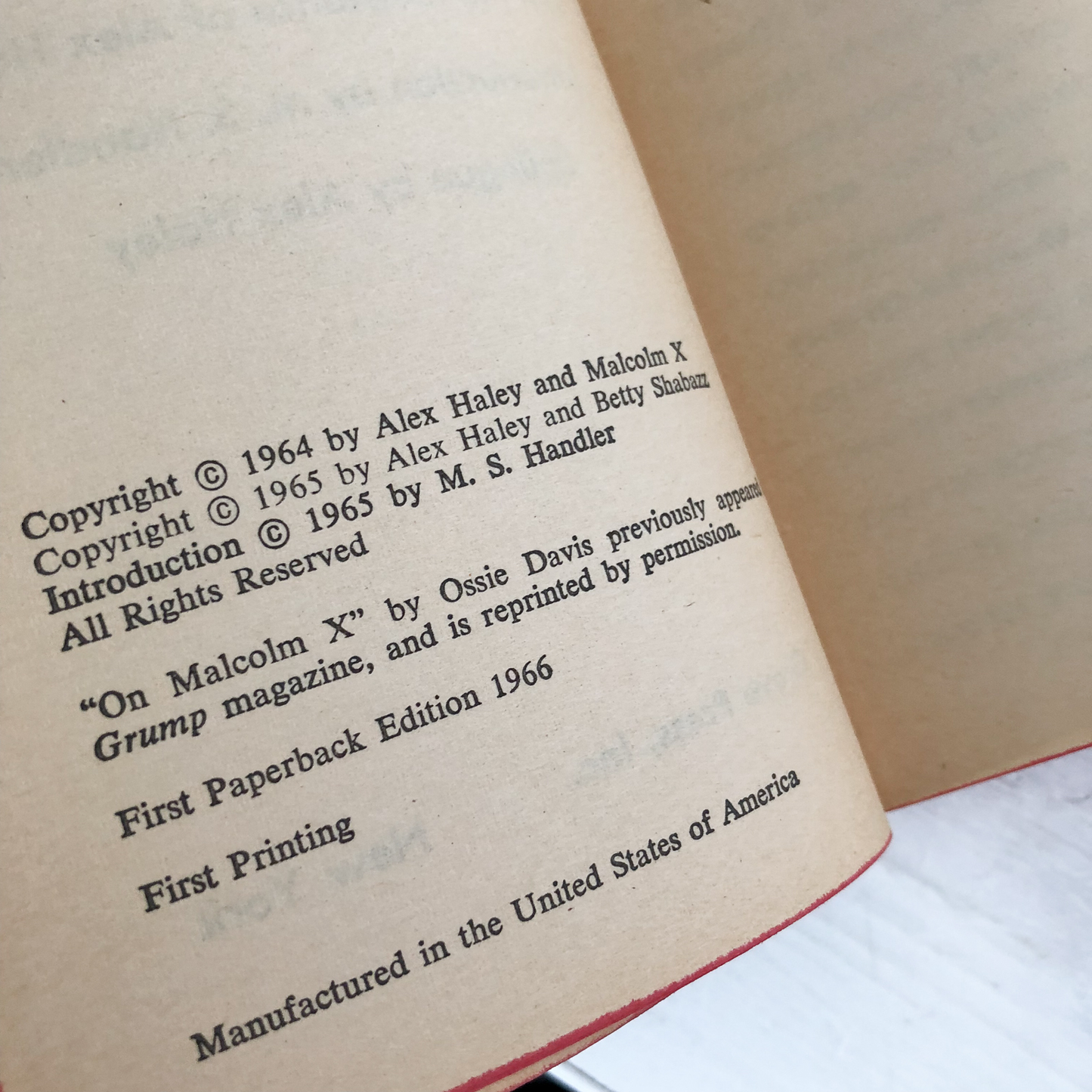 The Autobiography of Malcolm X [FIRST PAPERBACK PRINTING / 1966] - Bookshop Apocalypse