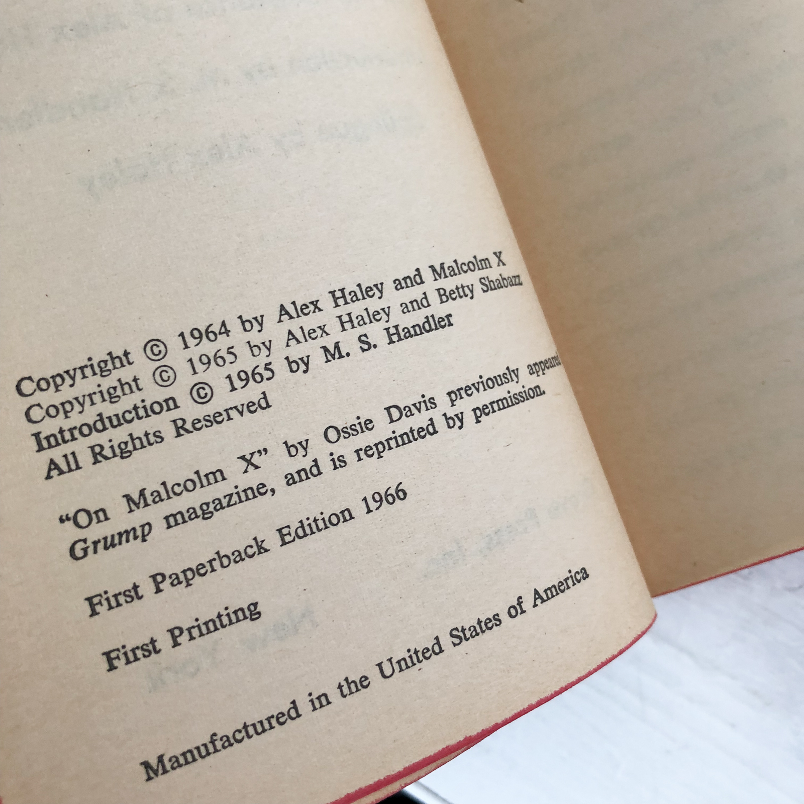 The Autobiography of Malcolm X [FIRST PAPERBACK PRINTING / 1966] - Bookshop Apocalypse