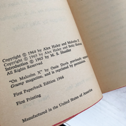 The Autobiography of Malcolm X [FIRST PAPERBACK PRINTING / 1966] - Bookshop Apocalypse