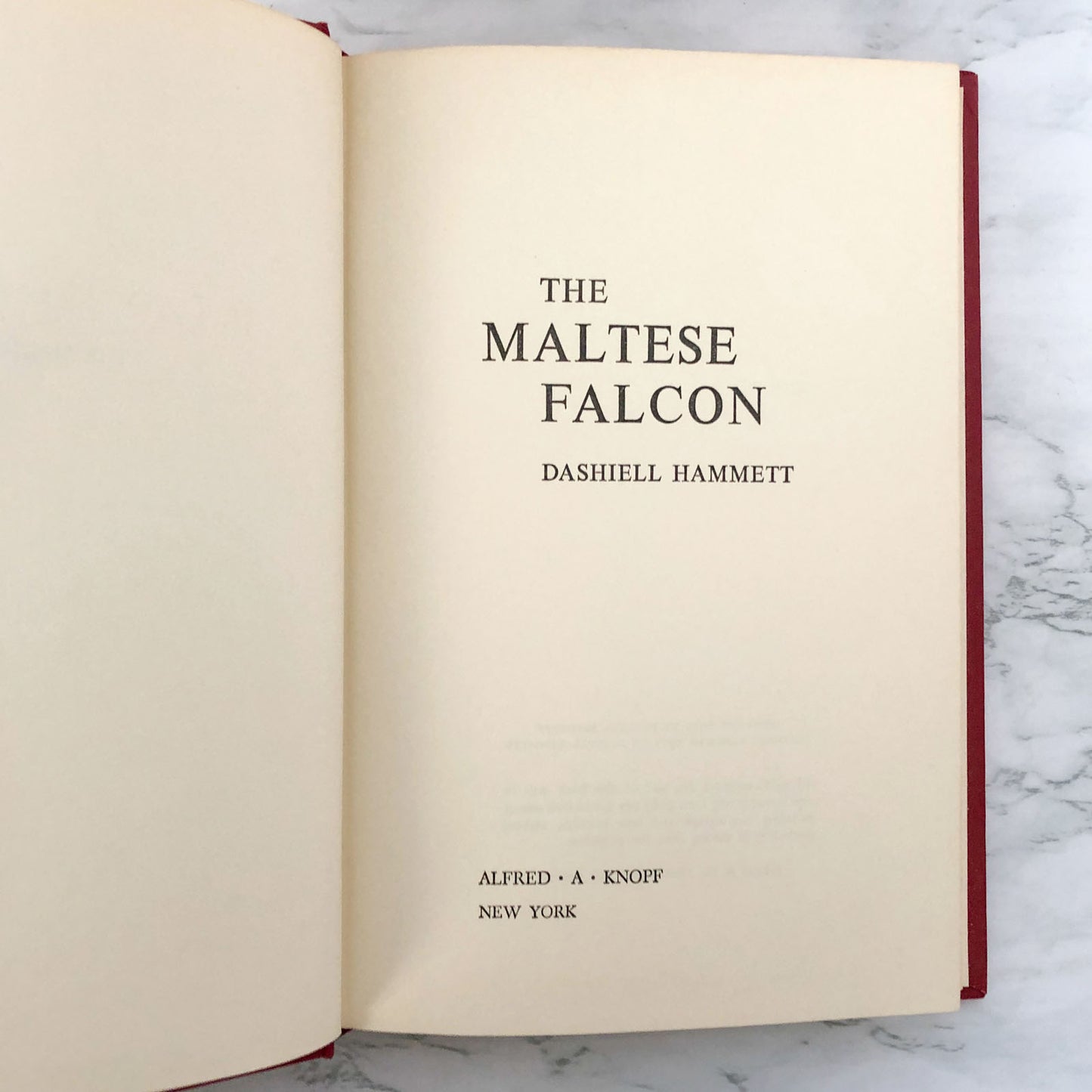 The Maltese Falcon by Dashiell Hammett [BOOK CLUB EDITION / 1957]