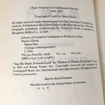 Mama Day by Gloria Naylor [FIRST PAPERBACK EDITION] 1989