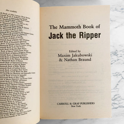 The Mammoth Book of Jack the Ripper by Maxim Jakubowski & Nathan Braund [U.K. TRADE PAPERBACK] 1999
