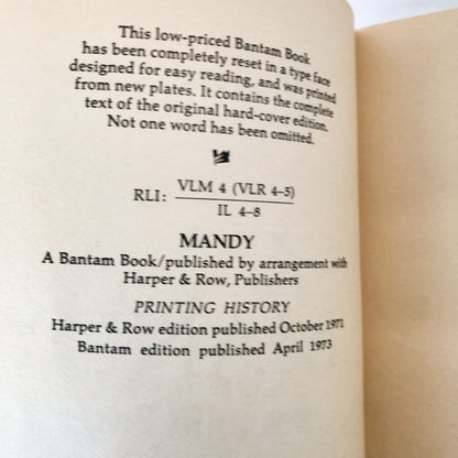 Mandy by Julie Andrews Edwards [FIRST PAPERBACK PRINTING / 1973]