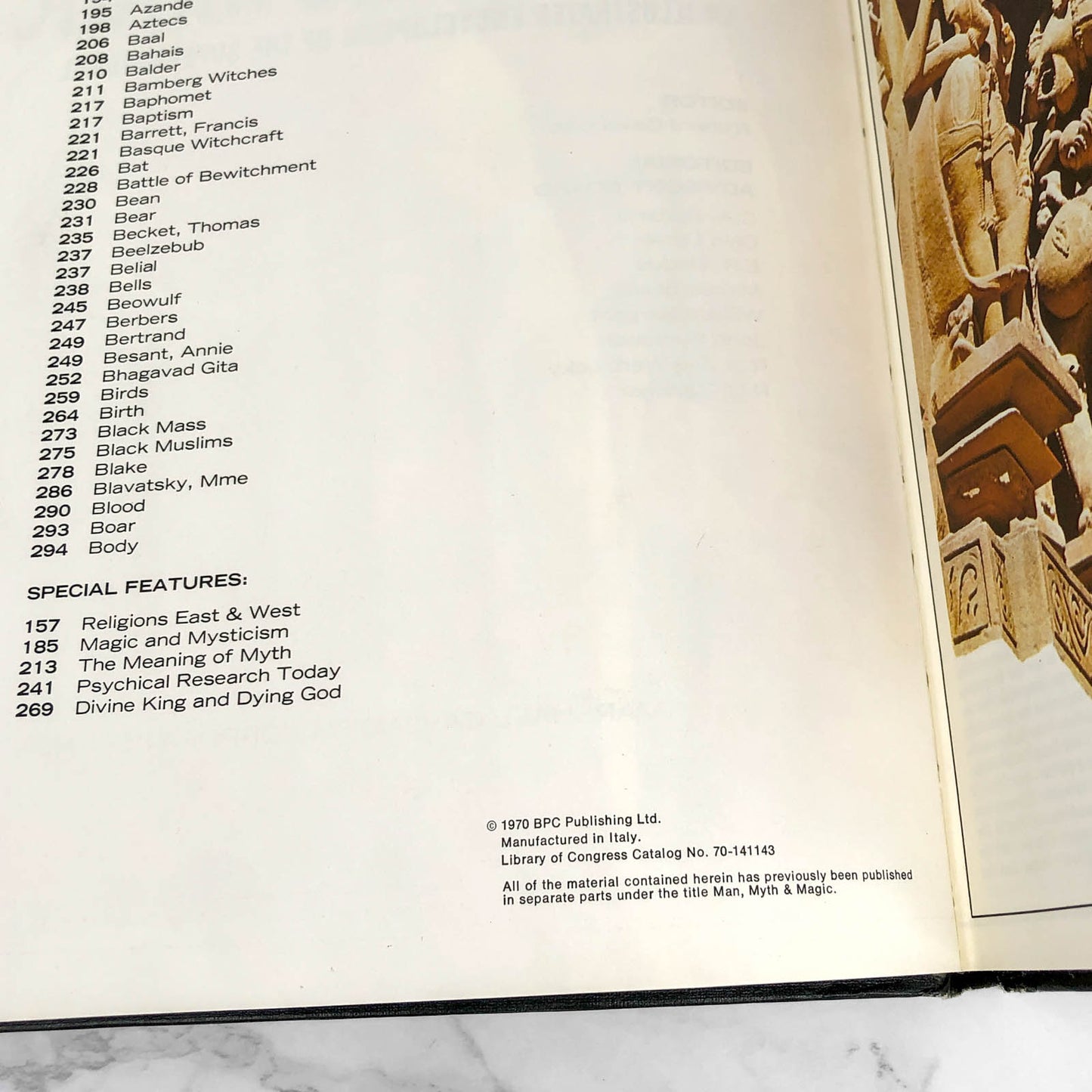 Man, Myth And Magic: An Illustrated Encyclopedia Of The Supernatural VOL. 2 by Richard Cavendish [FIRST EDITION] 1970