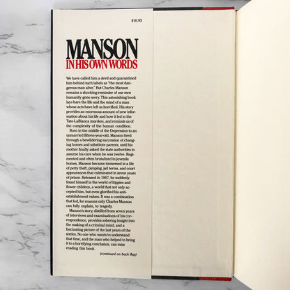 Manson in His Own Words by Charles Manson & Neul Emmons [FIRST EDITION]