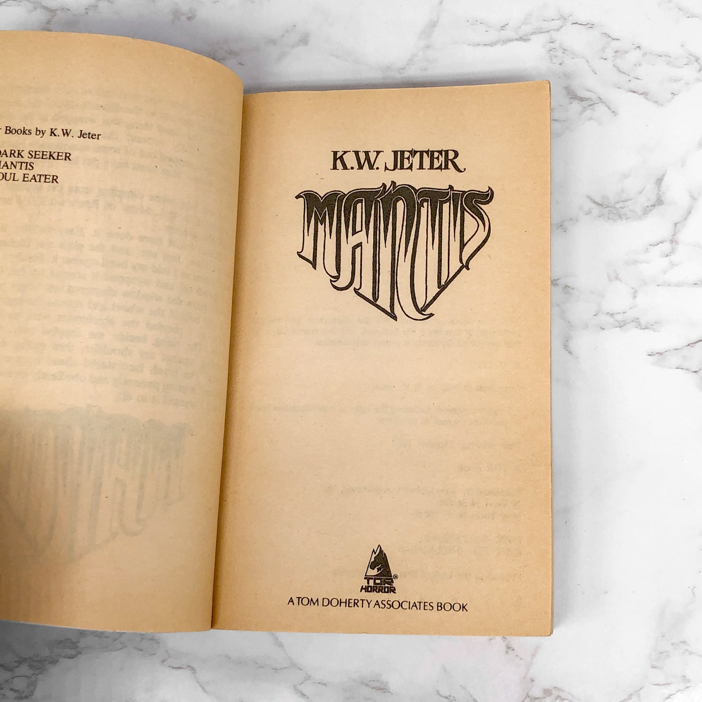 Mantis by K.W. Jeter [FIRST PRINTING] 1987