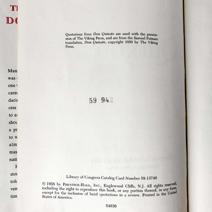 The Man Who Was Don Quixote: The Story of Miguel Cervantes by Rafaello Busoni [FIRST EDITION / 1958]