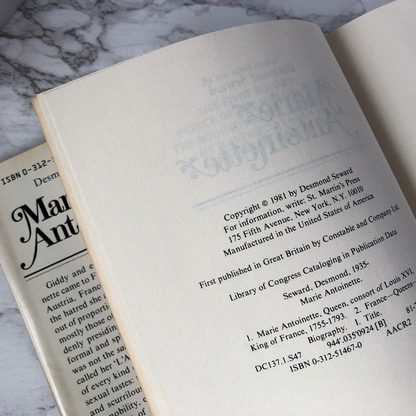 Marie Antoinette by Desmond Seward [FIRST EDITION] - Bookshop Apocalypse