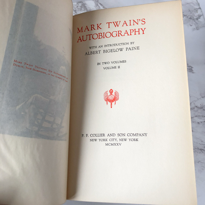Mark Twain's Autobiography Volumes I & II [1925 LIMITED EDITION] - Bookshop Apocalypse