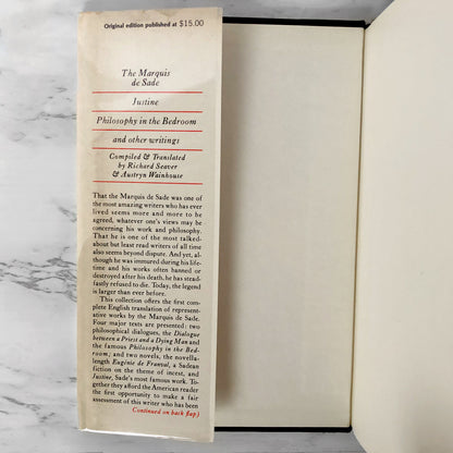 The Marquis de Sade: The Complete Justine, Philosophy in the Bedroom & Other Writings [FIRST AMERICAN EDITION] 1965