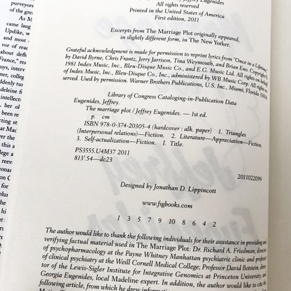 The Marriage Plot by Jeffrey Eugenides SIGNED! [FIRST EDITION]