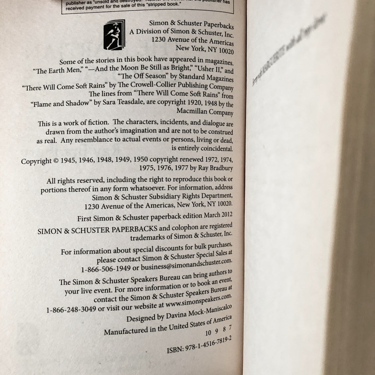 The Martian Chronicles by Ray Bradbury [2012 PAPERBACK] - Bookshop Apocalypse