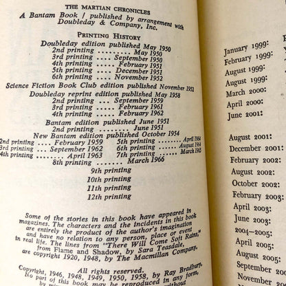 The Martian Chronicles by Ray Bradbury [1966 PAPERBACK]