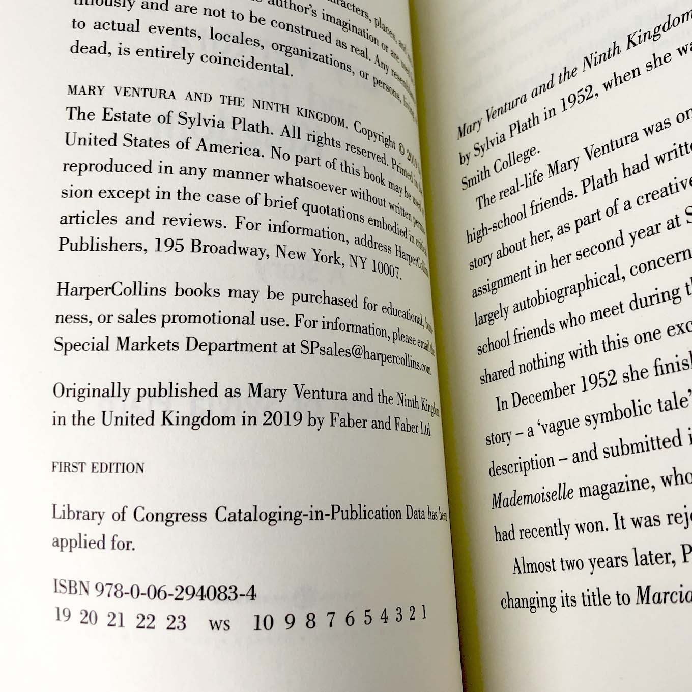 Mary Ventura and the Ninth Kingdom by Sylvia Plath [FIRST EDITION PAPERBACK] 2019