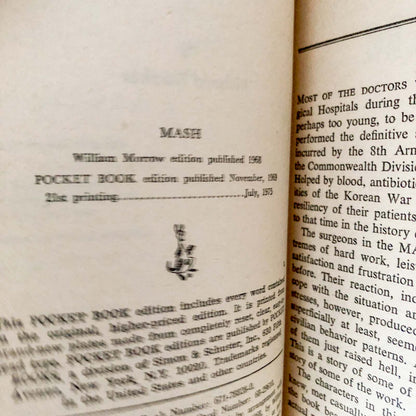 MASH by Richard Hooker [1975 PAPERBACK]