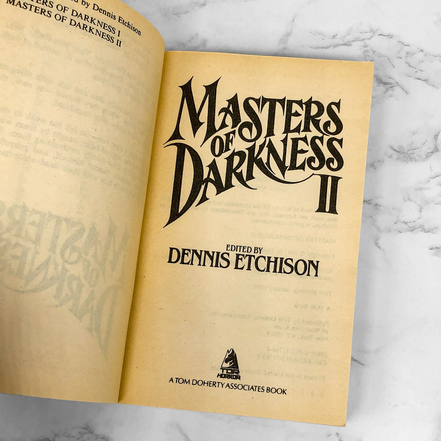 Masters of Darkness II edited by Dennis Etchison [FIRST PAPERBACK PRINTING] 1988