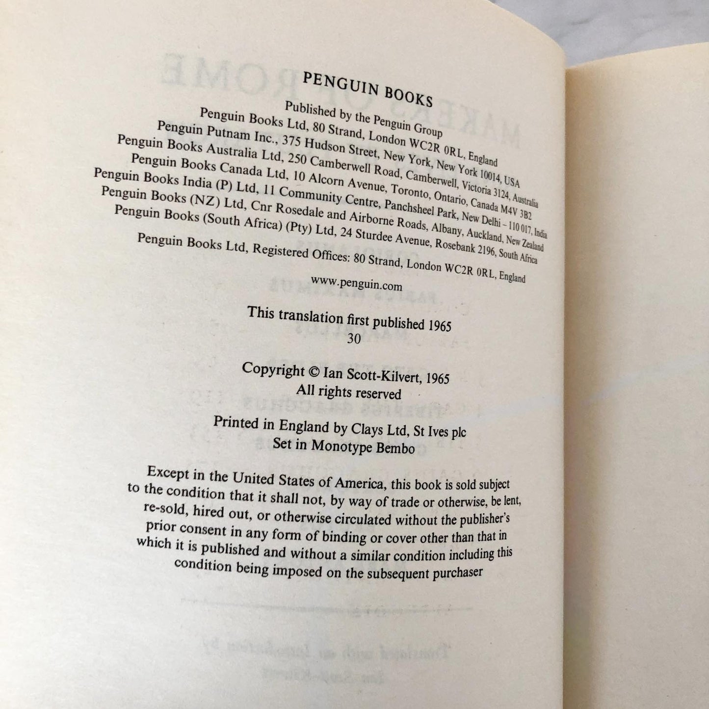 Makers of Rome by Plutarch [PENGUIN CLASSICS PAPERBACK]