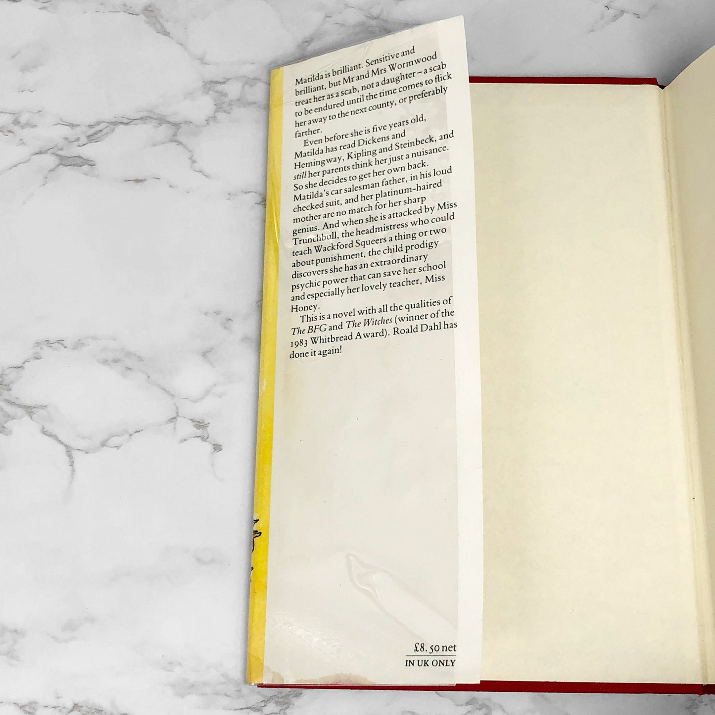 Matilda by Roald Dahl [U.K. FIRST EDITION] 1988 • 2nd Printing