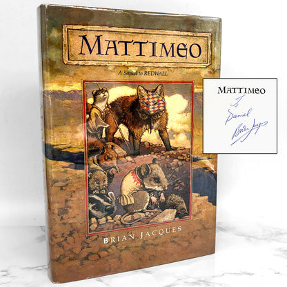 Mattimeo by Brian Jacques SIGNED! [FIRST EDITION] 1990 ❧ Redwall #3
