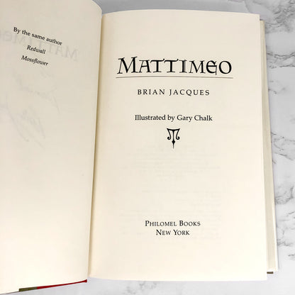 Mattimeo by Brian Jacques SIGNED! [FIRST EDITION] 1990 ❧ Redwall #3