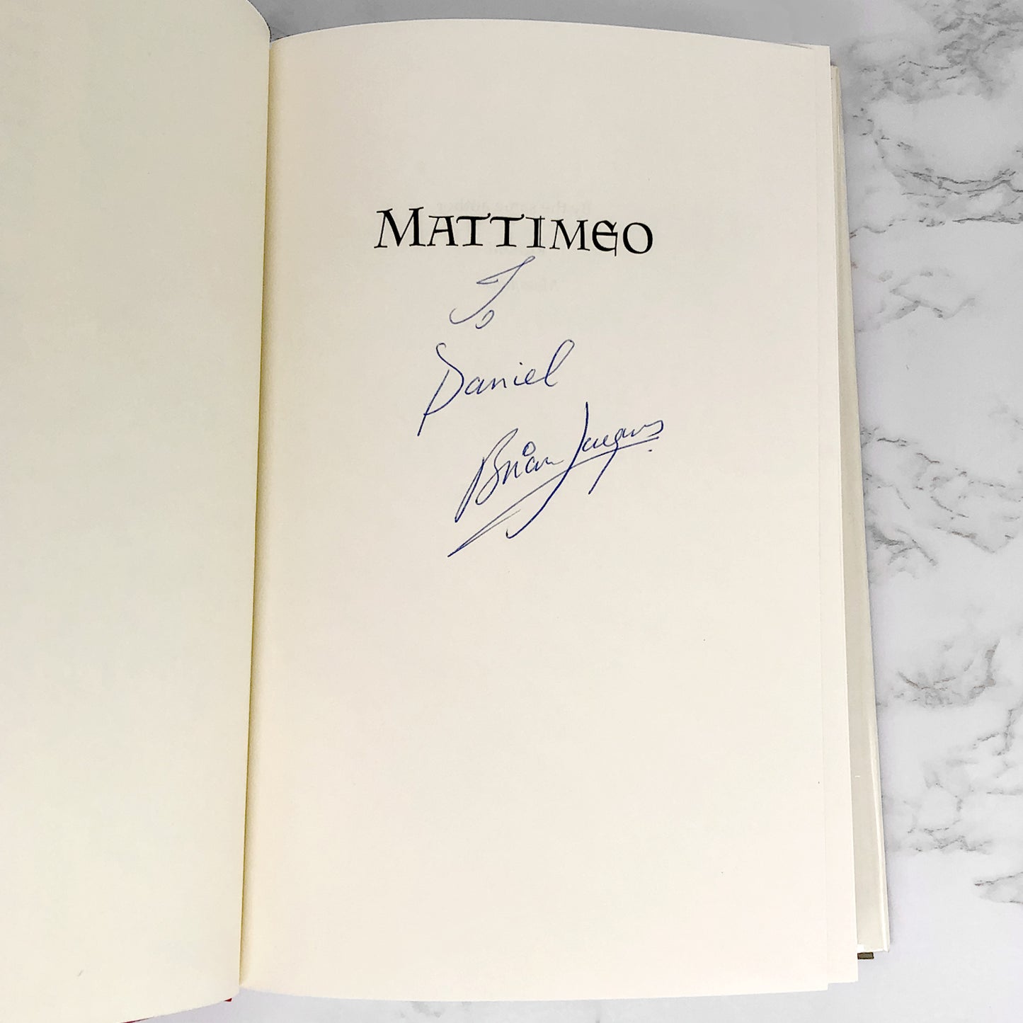 Mattimeo by Brian Jacques SIGNED! [FIRST EDITION] 1990 ❧ Redwall #3