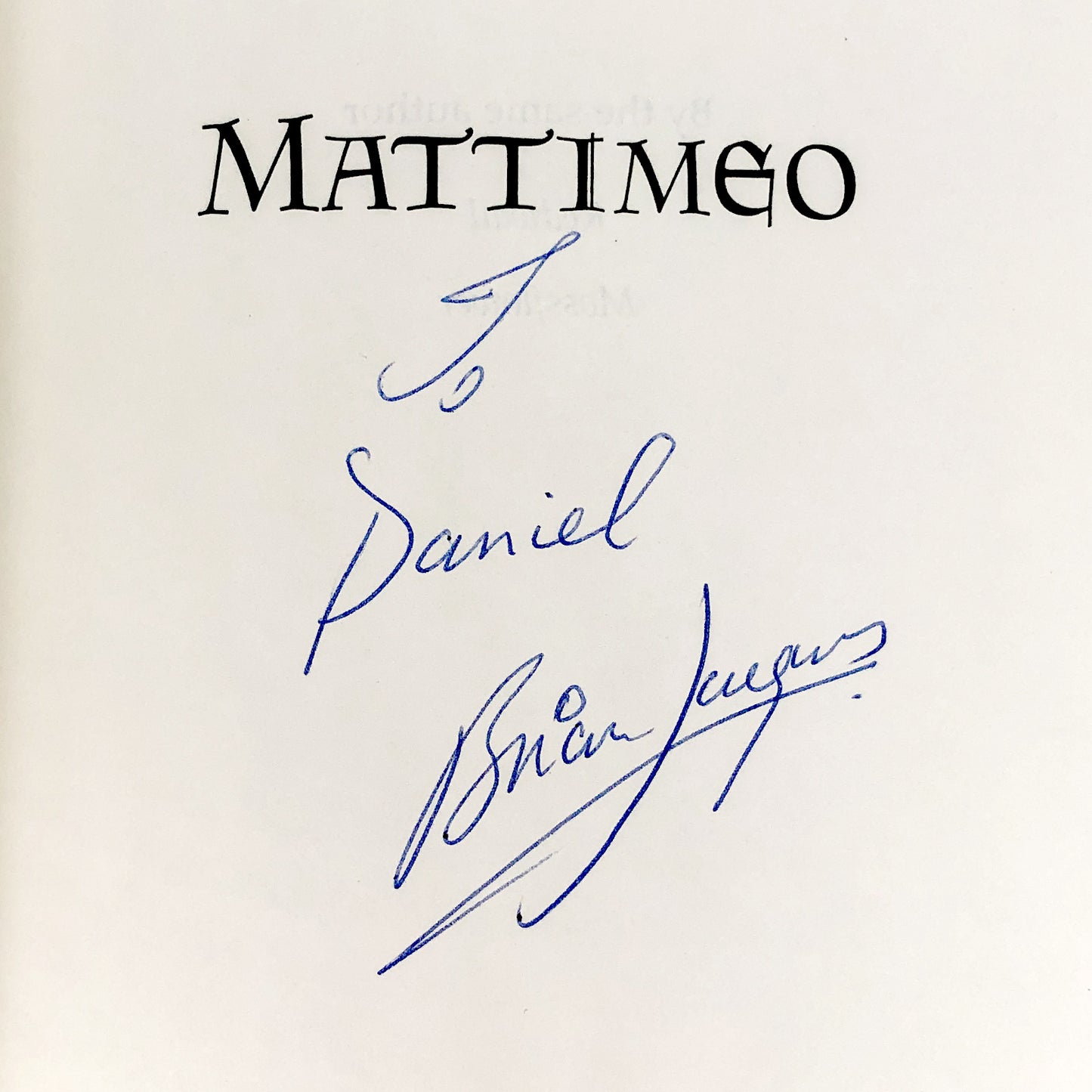 Mattimeo by Brian Jacques SIGNED! [FIRST EDITION] 1990 ❧ Redwall #3