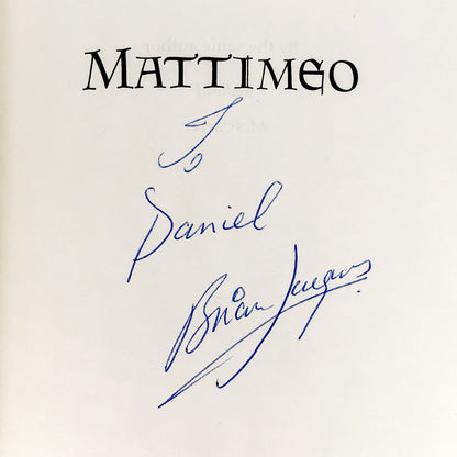 Mattimeo by Brian Jacques SIGNED! [FIRST EDITION] 1990 ❧ Redwall #3