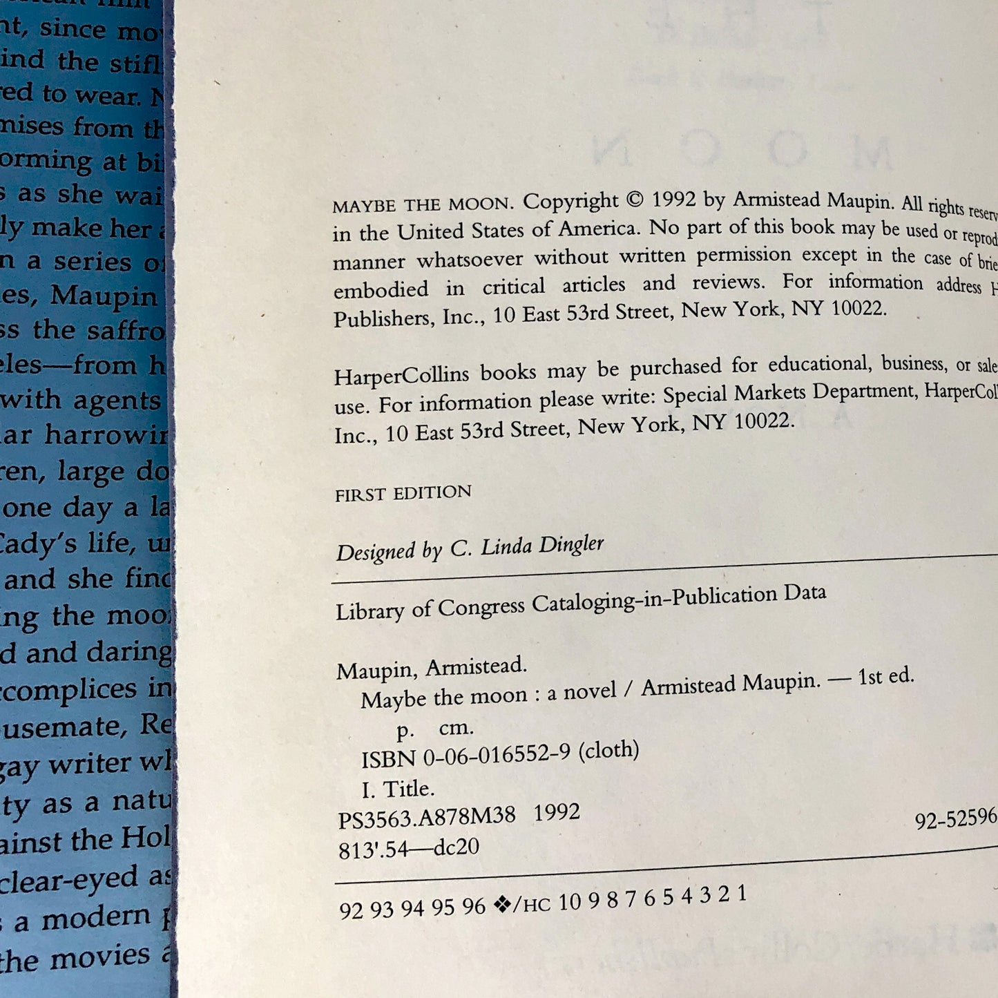 Maybe the Moon by Armistead Maupin [FIRST EDITION • FIRST PRINTING] 1992