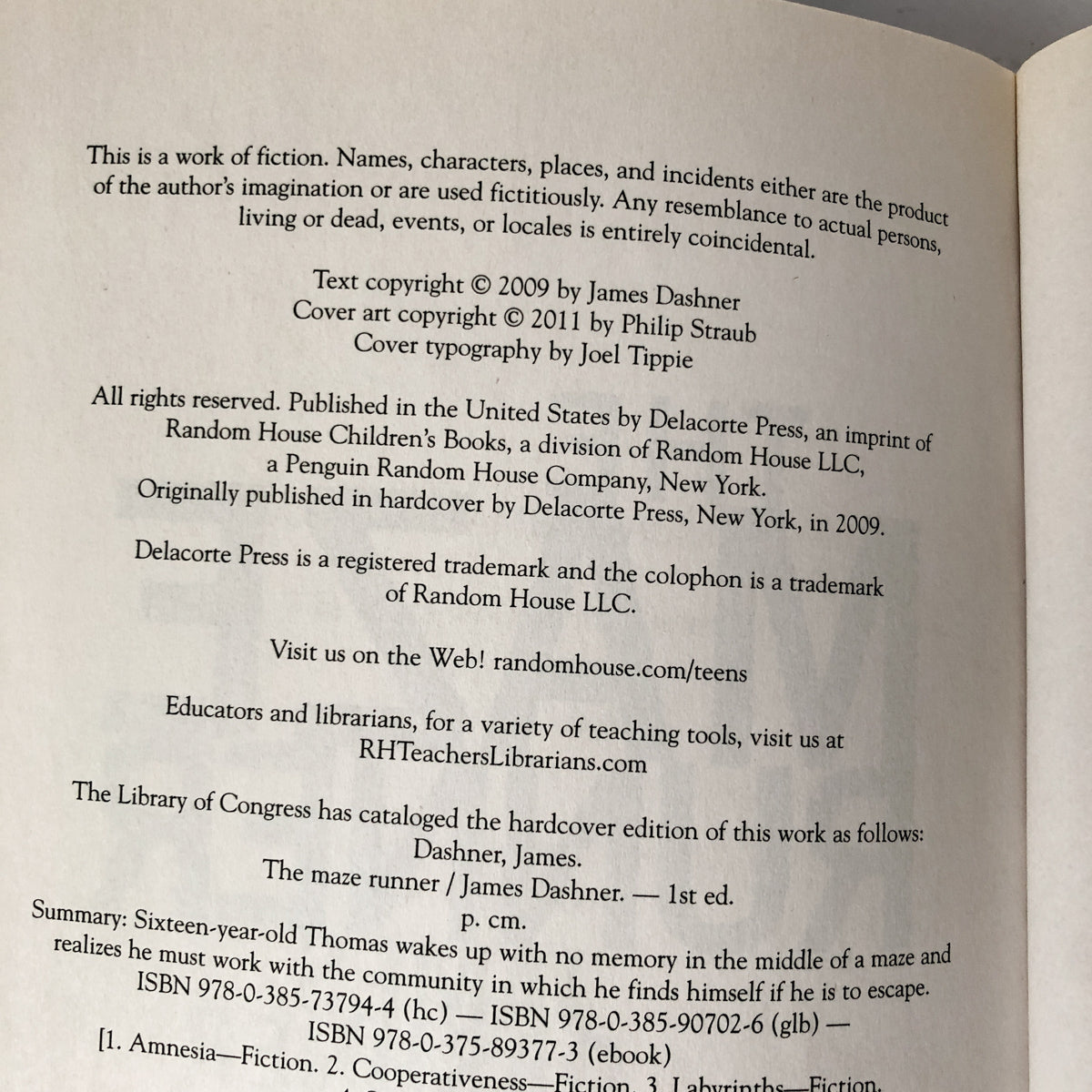 The Maze Runner by James Dashner [2011 TRADE PAPERBACK] - Bookshop Apocalypse