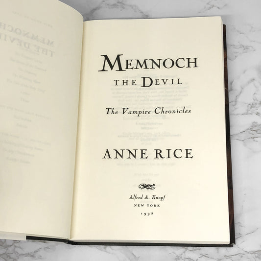 Memnoch The Devil by Anne Rice [FIRST EDITION?] 1995